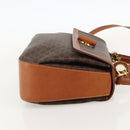 CELINE Macadam Canvas Handtasche PVC Leder 2-Wege Braun Gold Auth YKZ1558A-4