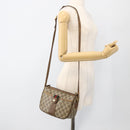 GUCCI GG Supreme Web Sherry Line Bag PVC Beige Gold 56 02 032 Auth YKZ1559-24