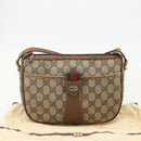 GUCCI GG Supreme Web Sherry Line Bag PVC Beige Gold 56 02 032 Auth YKZ1559-12