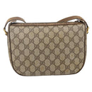 GUCCI GG Supreme Web Sherry Line Bag PVC Beige Gold 56 02 032 Auth YKZ1559-2