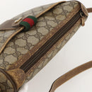 GUCCI GG Supreme Web Sherry Line Bag PVC Beige Gold 56 02 032 Auth YKZ1559-6