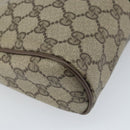 GUCCI GG Supreme Web Sherry Line Clutch Bag PVC Beige Gold 89 01 012 Auth YKZ156-16