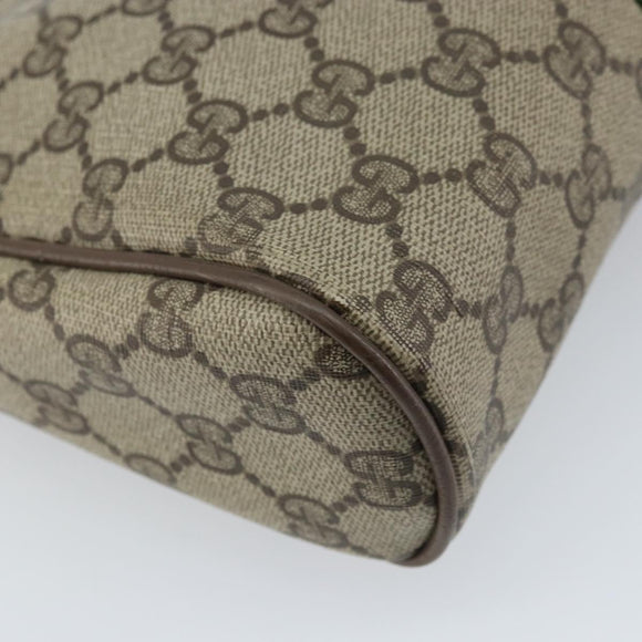GUCCI GG Supreme Web Sherry Line Clutch Bag PVC Beige Gold 89 01 012 Auth YKZ156