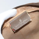GUCCI GG Supreme Web Sherry Line Clutch Bag PVC Beige Gold 89 01 012 Auth YKZ156-9