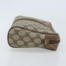 GUCCI GG Supreme Web Sherry Line Clutch Bag PVC Beige Gold 89 01 012 Auth YKZ156-3