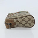 GUCCI GG Supreme Web Sherry Line Clutch Bag PVC Beige Gold 89 01 012 Auth YKZ156-4