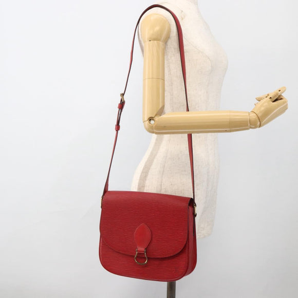LOUIS VUITTON Epi Saint Cloud GM Shoulder Bag Red M52197 LV Auth YKZ1560