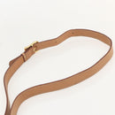 CELINE Macadam Canvas Circle Shoulder Bag PVC Leather Brown Gold Auth YKZ1561A-14