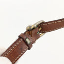 CELINE Macadam Canvas Horse Carriage Bag PVC Leather Brown Gold Auth YKZ1563-9