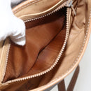 CELINE Macadam Canvas Horse Carriage Bag PVC Leather Brown Gold Auth YKZ1563-24