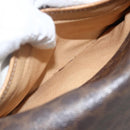 CELINE Macadam Canvas Horse Carriage Bag PVC Leather Brown Gold Auth YKZ1563-26