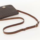 CELINE Macadam Canvas Horse Carriage Bag PVC Leather Brown Gold Auth YKZ1563-7