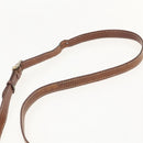 CELINE Macadam Canvas Horse Carriage Bag PVC Leather Brown Gold Auth YKZ1563-14