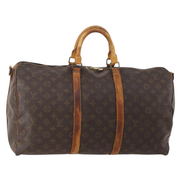 LOUIS VUITTON Monogram Keepall Bandouliere 50 Boston Bag M41416 LV Auth YKZ1565