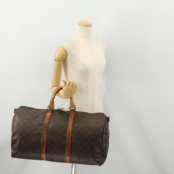 LOUIS VUITTON Monogram Keepall Bandouliere 50 Boston Bag M41416 LV Auth YKZ1565