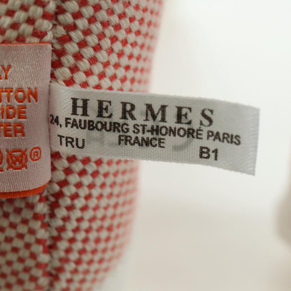 HERMES Cheval Honore Gevuld Katoen Oranje Auth YKZ1567M
