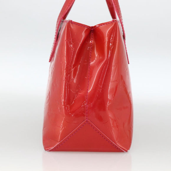 LOUIS VUITTON Monogram Vernis Wilshire PM Hand Bag Rose Pop M93643 Auth YKZ1574