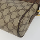 GUCCI GG Supreme Web Sherry Line Bag PVC Beige Gold Red 119 02 088 Auth YKZ1578-10