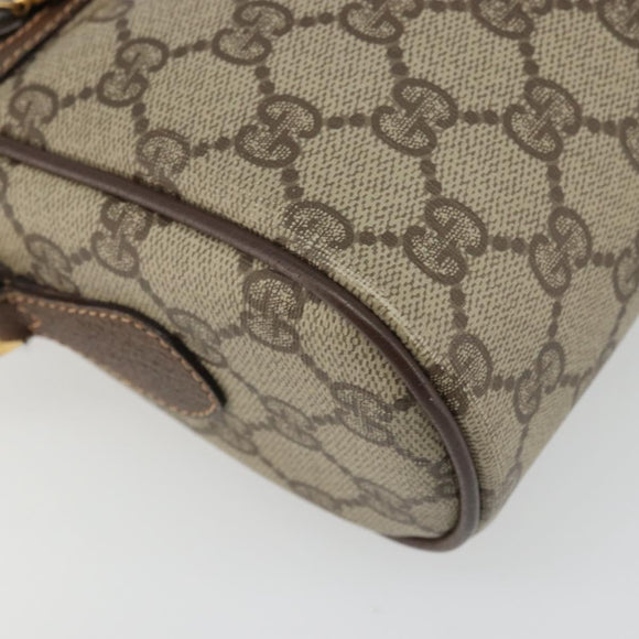 GUCCI GG Supreme Web Sherry Line Bag PVC Beige Gold Red 119 02 088 Auth YKZ1578