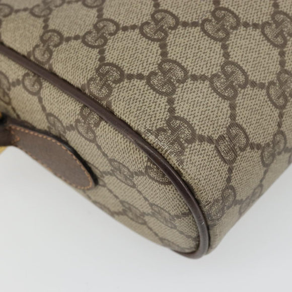 GUCCI GG Supreme Web Sherry Line Bag PVC Beige Gold Red 119 02 088 Auth YKZ1578