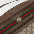 GUCCI GG Supreme Web Sherry Line Bag PVC Beige Gold Red 119 02 088 Auth YKZ1578-14