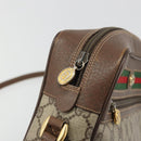 GUCCI GG Supreme Web Sherry Line Bag PVC Beige Gold Red 119 02 088 Auth YKZ1578-15