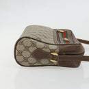 GUCCI GG Supreme Web Sherry Line Bag PVC Beige Gold Red 119 02 088 Auth YKZ1578-4
