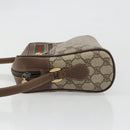 GUCCI GG Supreme Web Sherry Line Bag PVC Beige Gold Red 119 02 088 Auth YKZ1578-5