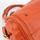 Chloe Paddington Hand Bag Leather Orange Gold Silver Auth YKZ1580SAM-14