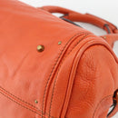 Chloe Paddington Hand Bag Leather Orange Gold Silver Auth YKZ1580SAM-12