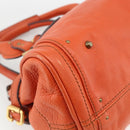 Chloe Paddington Hand Bag Leather Orange Gold Silver Auth YKZ1580SAM-13