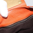 Chloe Paddington Hand Bag Leather Orange Gold Silver Auth YKZ1580SAM-20