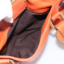 Chloe Paddington Hand Bag Leather Orange Gold Silver Auth YKZ1580SAM-26
