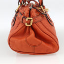 Chloe Paddington Hand Bag Leather Orange Gold Silver Auth YKZ1580SAM-3