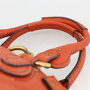 Chloe Paddington Hand Bag Leather Orange Gold Silver Auth YKZ1580SAM-8