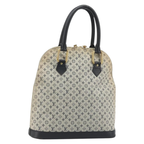 LOUIS VUITTON Monogram Mini Alma Haut Hand Bag Blue M92202 LV Auth YKZ1590A