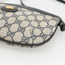 GUCCI GG Supreme Shoulder Bag PVC Navy Gold Auth YKZ1592-14