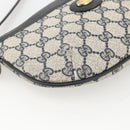 GUCCI GG Supreme Shoulder Bag PVC Navy Gold Auth YKZ1592-15