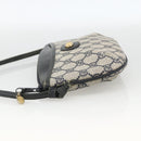 GUCCI GG Supreme Shoulder Bag PVC Navy Gold Auth YKZ1592-3