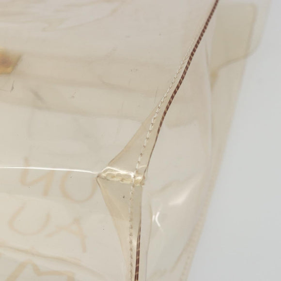 HERMES Vinyl Kelly Hand Bag Vinyl Clear Auth YKZ1593