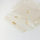 HERMES Vinyl Kelly Hand Bag Vinyl Clear Auth YKZ1593-16