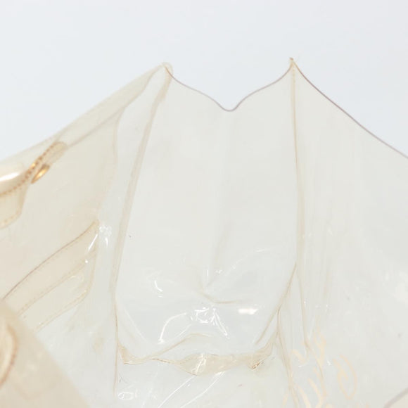 HERMES Vinyl Kelly Hand Bag Vinyl Clear Auth YKZ1593