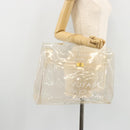 HERMES Vinyl Kelly Hand Bag Vinyl Clear Auth YKZ1593-21