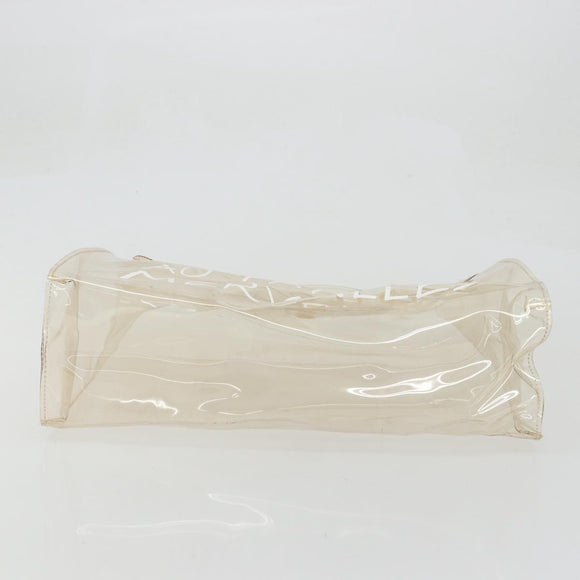 HERMES Vinyl Kelly Hand Bag Vinyl Clear Auth YKZ1593