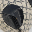 GUCCI GG Supreme Sherry Line Boston Bag PVC Navy Gold Red Auth YKZ1594-13