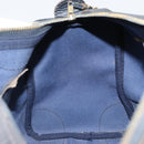 GUCCI GG Supreme Sherry Line Boston Bag PVC Navy Gold Red Auth YKZ1594-17