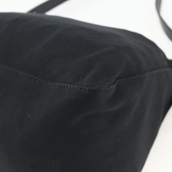 FENDI Mamma Baguette Shoulder Bag Nylon Black Silver Auth YKZ1595A