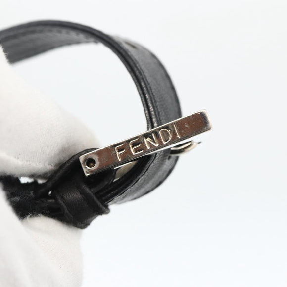 FENDI Mamma Baguette Shoulder Bag Nylon Black Silver Auth YKZ1595A