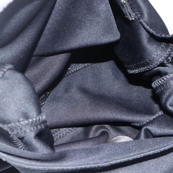 FENDI Mamma Baguette Shoulder Bag Nylon Black Silver Auth YKZ1595A