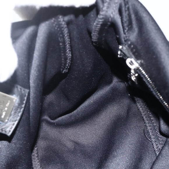 FENDI Mamma Baguette Shoulder Bag Nylon Black Silver Auth YKZ1595A